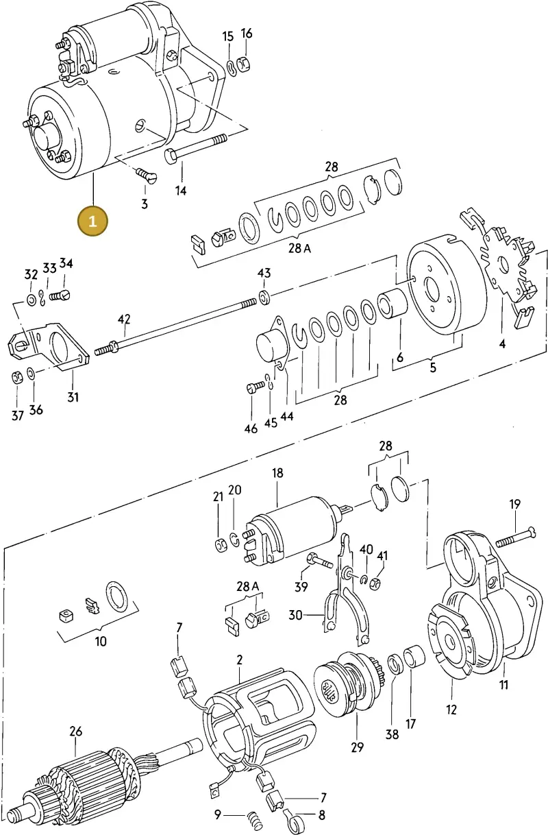 068911024F — Audi 80/90 (1989-1991) diagram 052116000, position 1