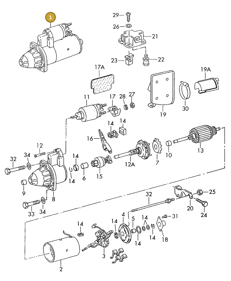 068911024F — Audi A4/Avant F8D-W-> (1997-1998) diagram 118911100, position 1
