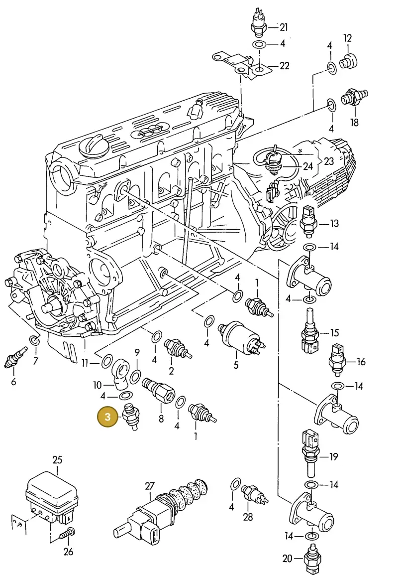 068919081C — Audi 100/Wagon         92 (1991-1992) diagram 118919650, position 3