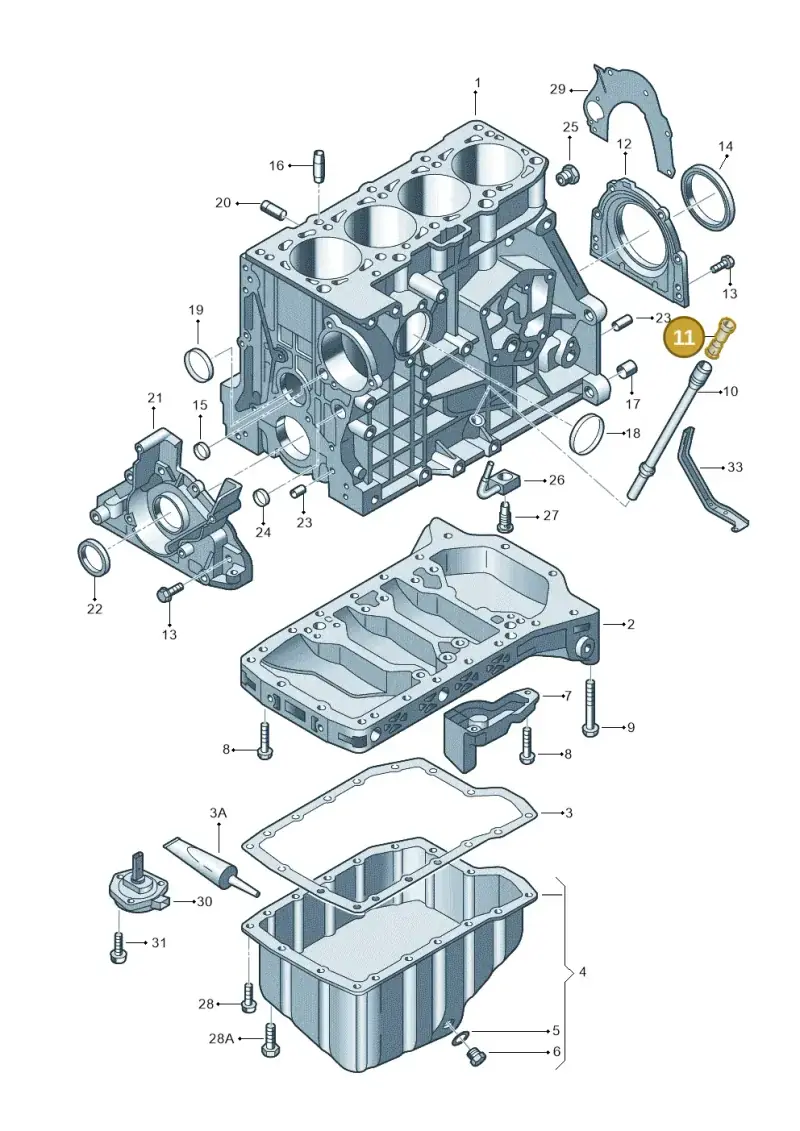 06A103663A — Audi A6/Avant (1997-2001) diagram 260103120, position 11