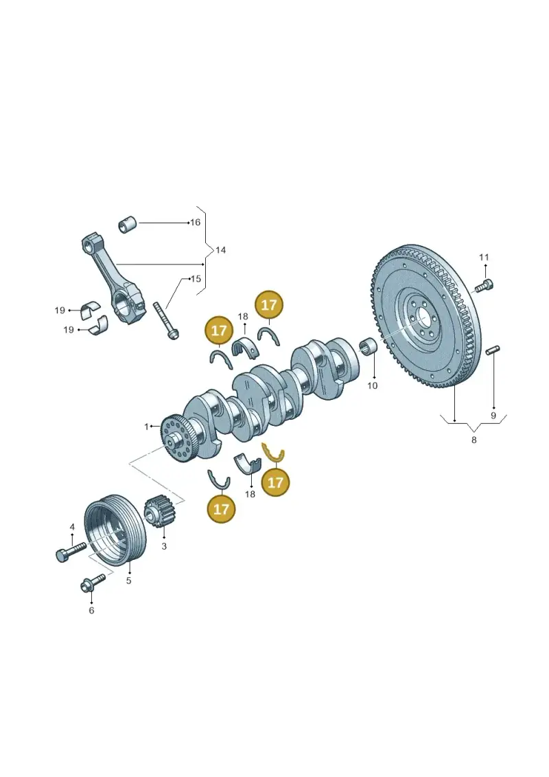 06A105637A — Audi A1 Sportback (2014-2018) diagram 746105500, position 17
