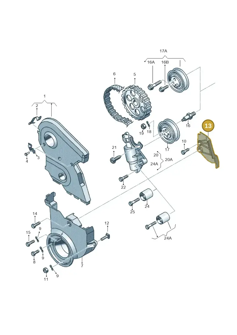 06A109147F — Audi A6/Wagon/quattro (2001-2004) diagram 156109570, position 13