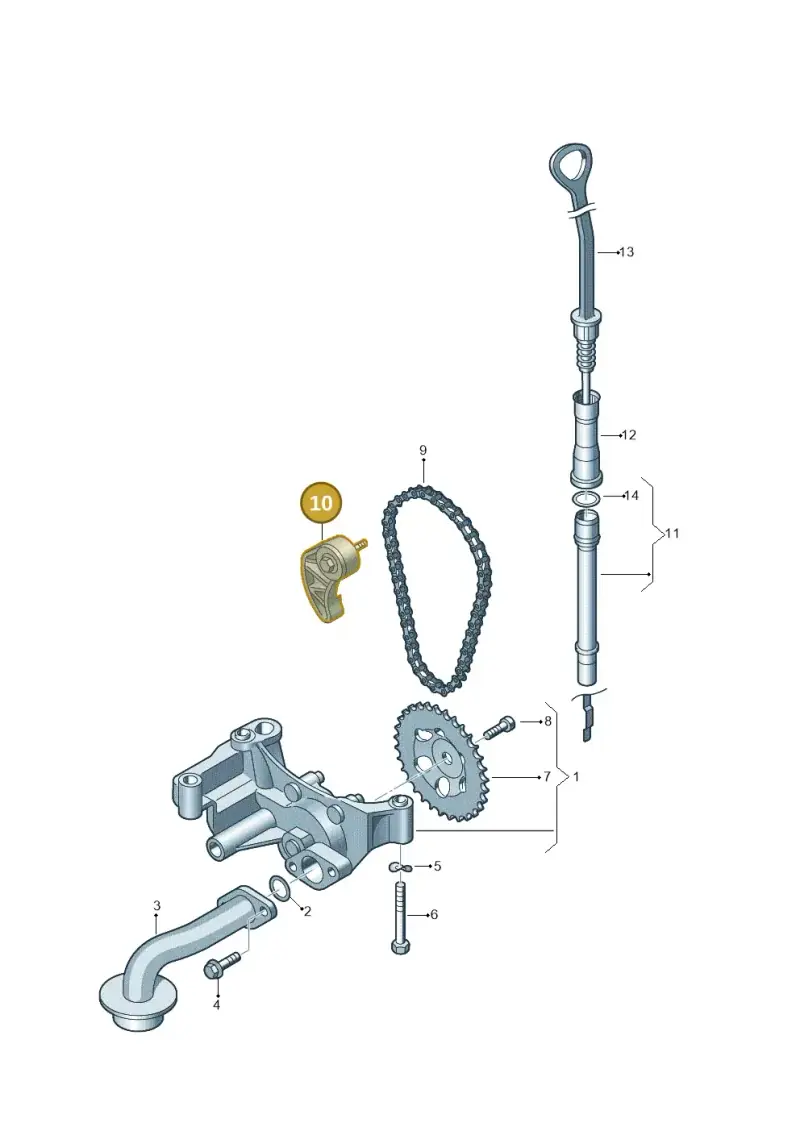 06A115130B — Audi A4/S4/Av./qu.     05> (2005-) diagram 194115100, position 10