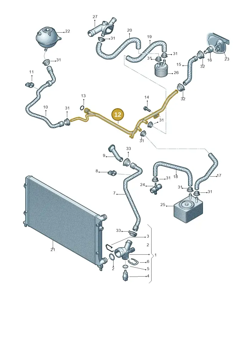 06A121065DE — Audi A3/S3/Sportb./qu. 08 (2007-) diagram 412121340, position 12