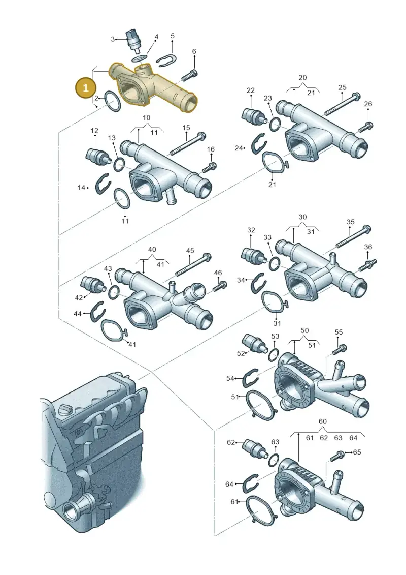 06A121132AG — Audi A3 Sportback (2008-2013) diagram 646121770, position 1
