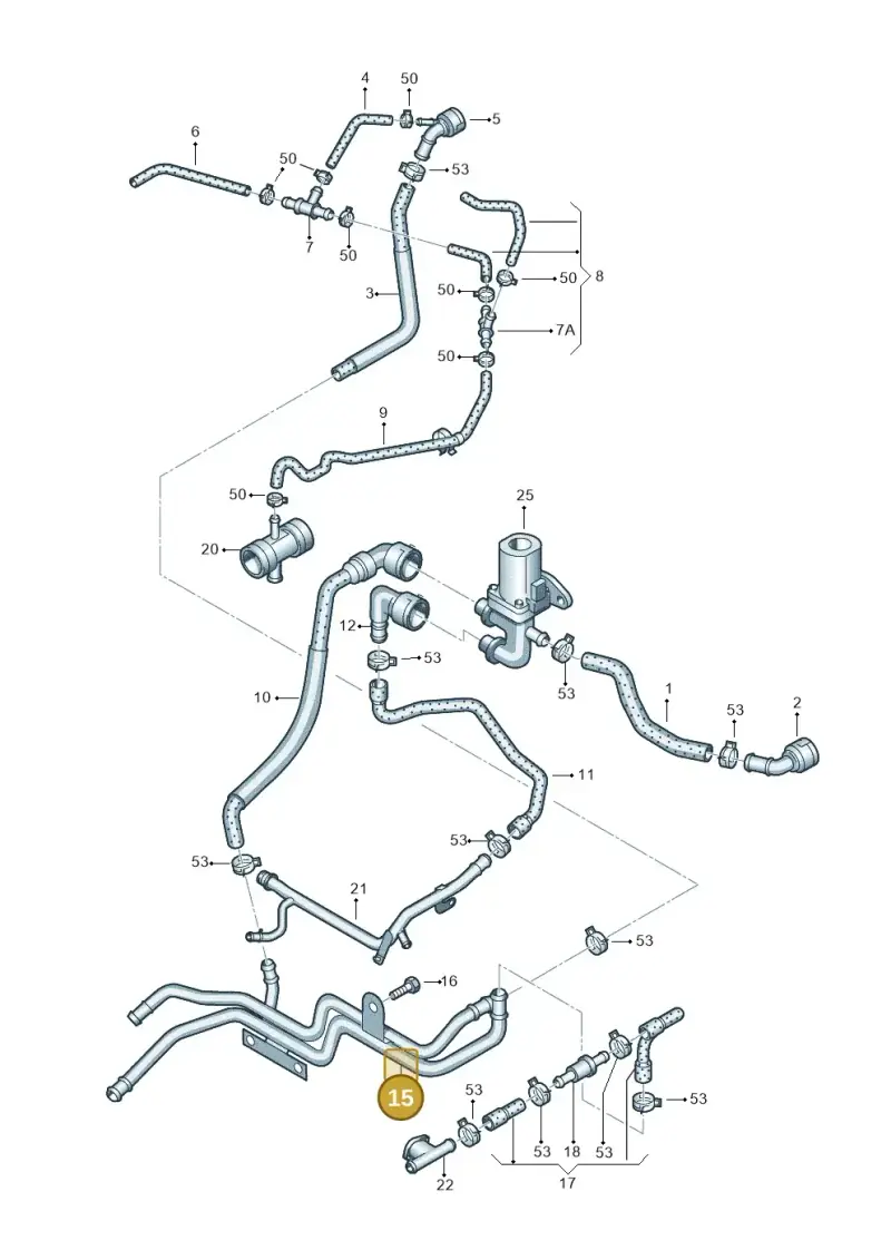 06A121151C — Audi A3 Sportback (2008-2013) diagram 409121190, position 15