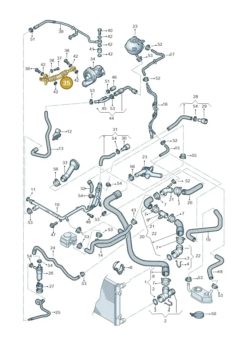 06A121497Q — Audi TT Coupe/Roadster (2002-2006) diagram 278121450, position 35