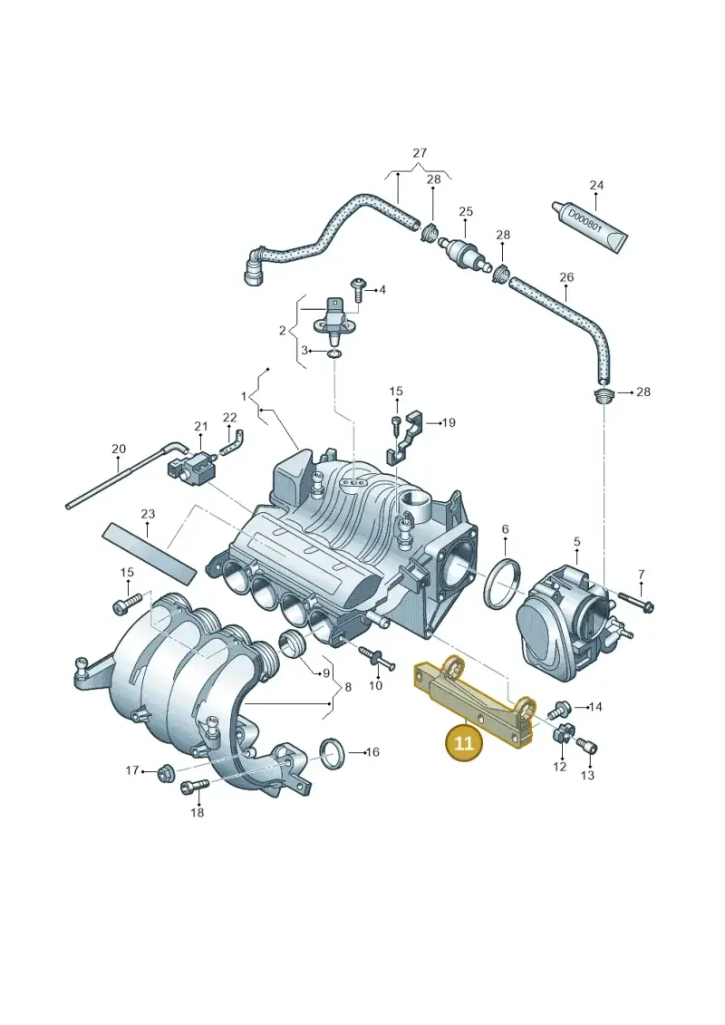 06A129723Q — Audi A3 Sportback (2008-2013) diagram 460133250, position 11