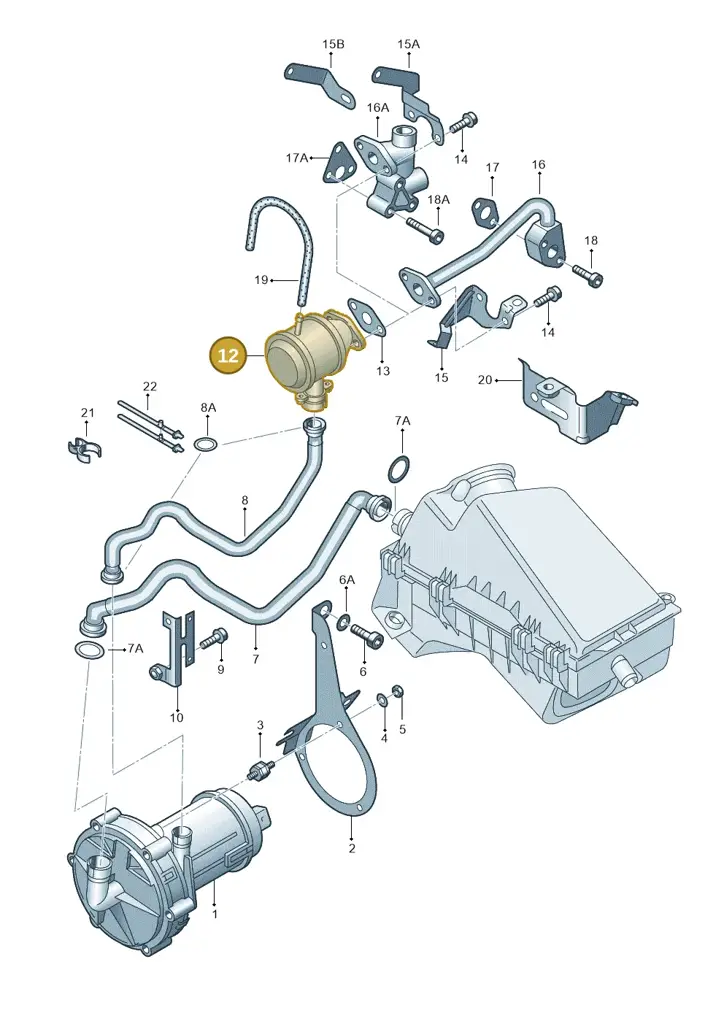 06A131102H — Audi TT Coupe/Roadster (2002-2006) diagram 229131070, position 12