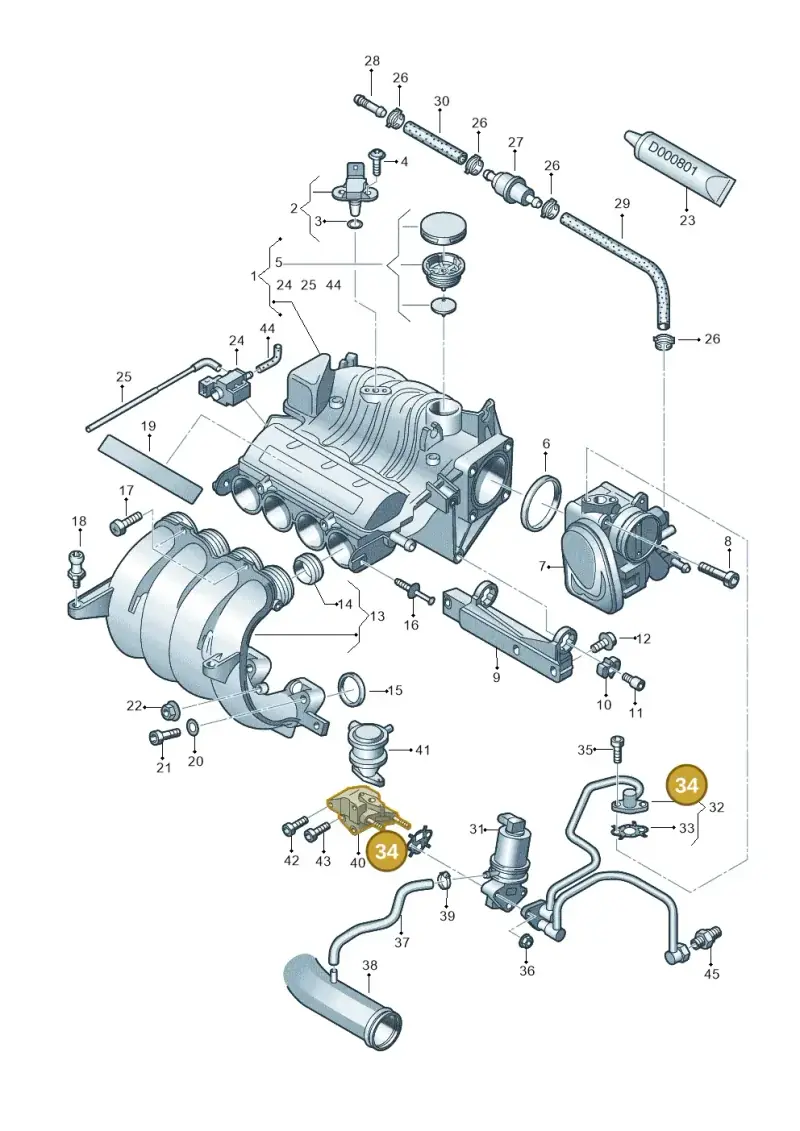 06A131547P — Audi A3/S3/quattro (2005-2007) diagram 412133070, position 34