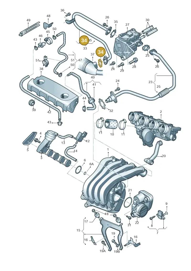 06A131547Q — Audi A3/S3/Sportb./qu. 08 (2007-) diagram 412133170, position 34