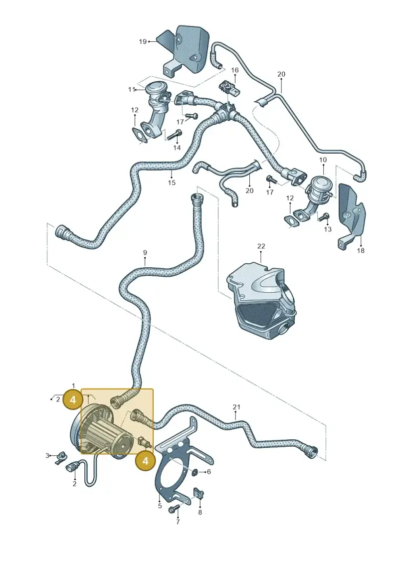06A133567F — Audi A7 Sportback (2014-2018) diagram 647131250, position 4