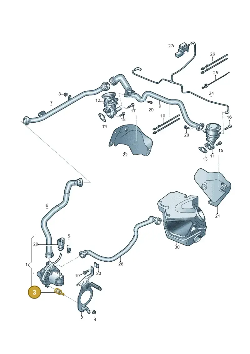 06A133567F — Audi Q7 qu. 3.0 TDI (2015-2019) diagram 724131400, position 3