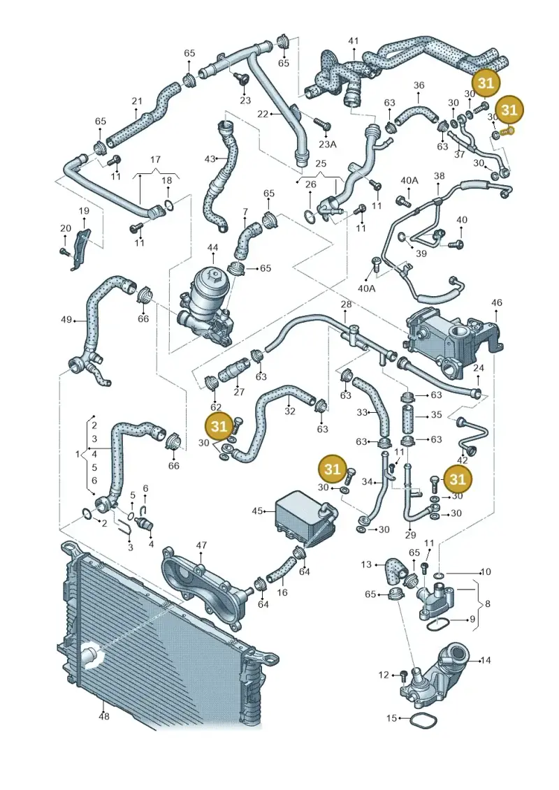 06A145541J — Audi A7 Sportback (2014-2018) diagram 717121230, position 31