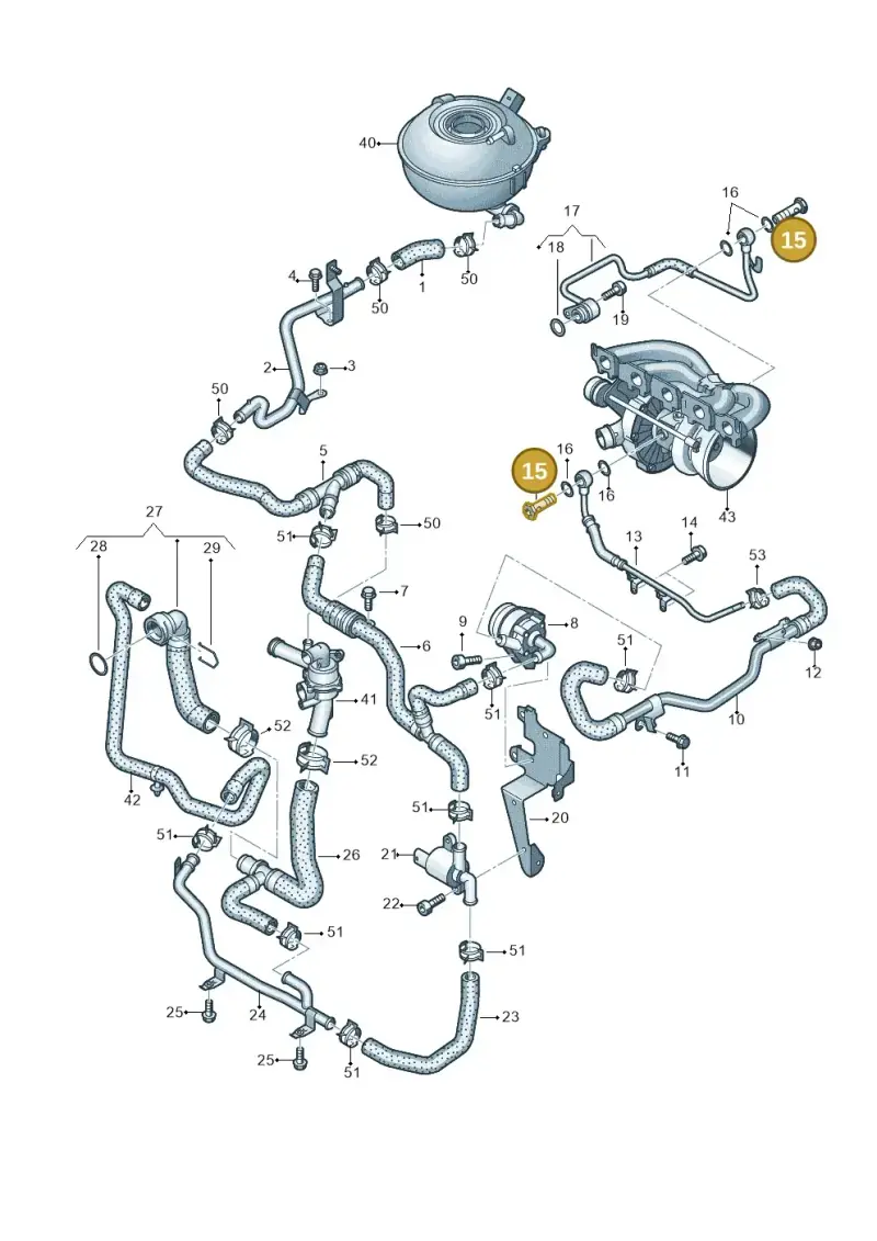 06A145541J — Audi RS3 Sportback (2015-2016) diagram 858121310, position 15