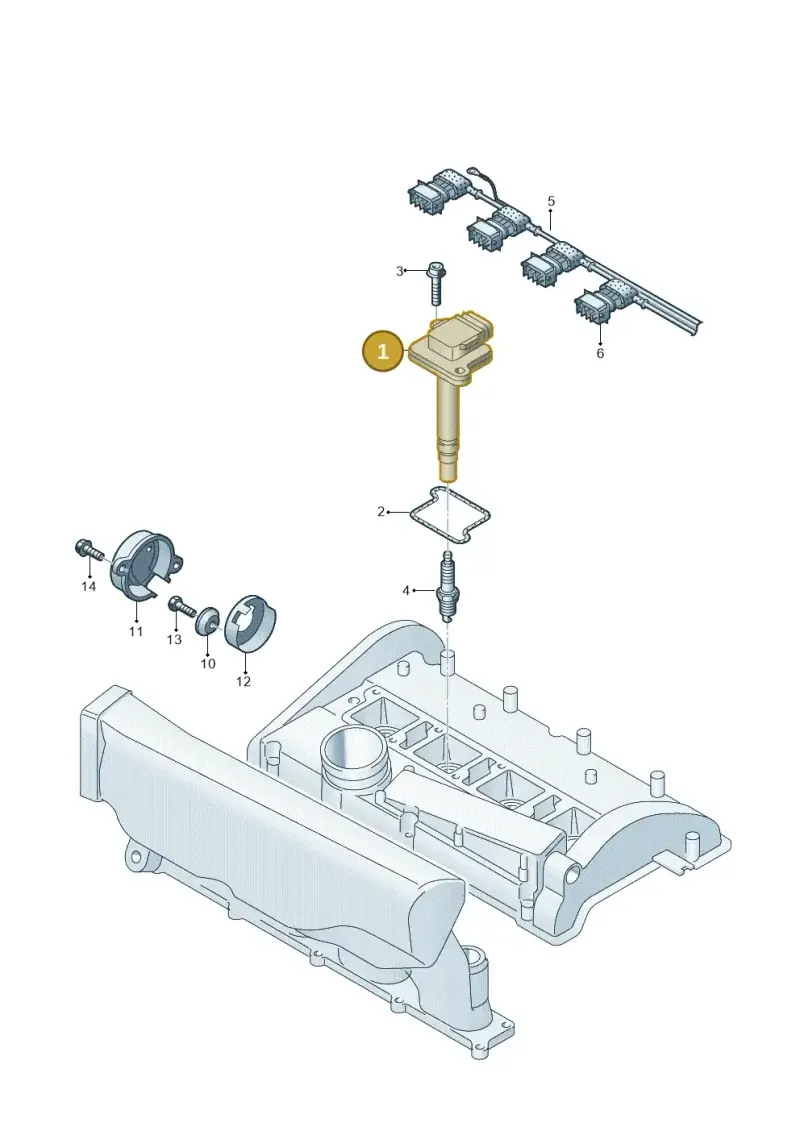 06A905115D — Audi TT Coupe/Roadster (2002-2006) diagram 229905000, position 1