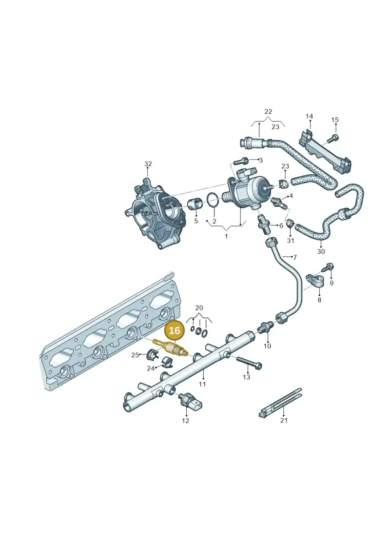 06A906036Q — Audi Q5 (2016-2020) diagram 896133240, position 16