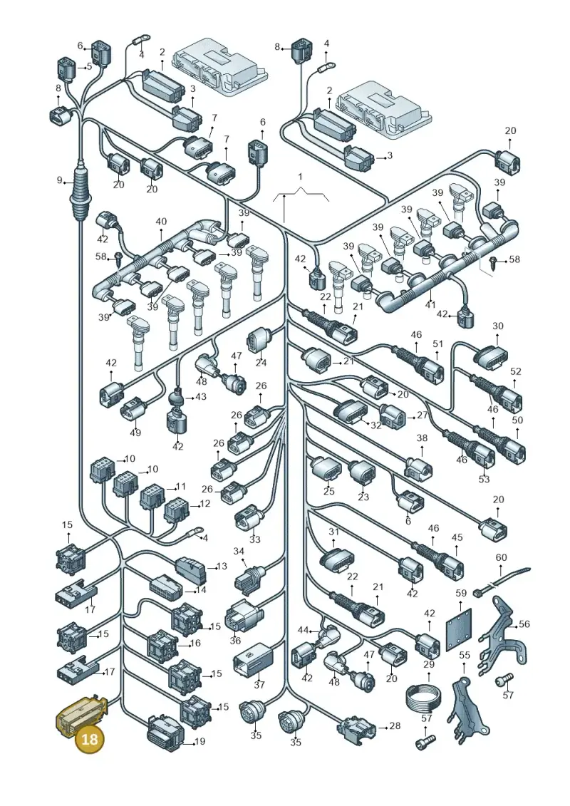 06A906380 — Audi R8                08> (2007-) diagram 618971600, position 18