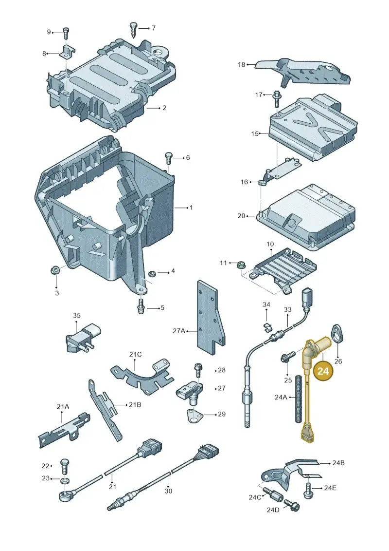 06A906433E — Audi A8/S8/qu. lang    08> (2007-) diagram 291906000, position 24