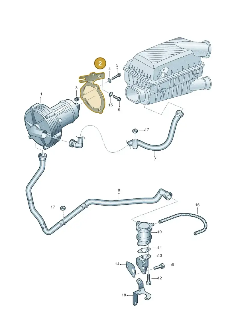 06A906615D — Audi A3/S3/QUATTRO (2000-2003) diagram 194131070, position 2