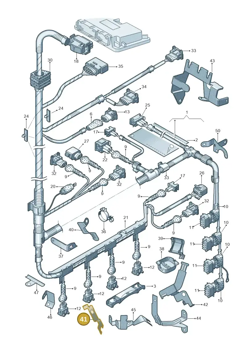 06A971845AB — Audi TT Coupe/Roadster (2002-2006) diagram 229971150, position 41