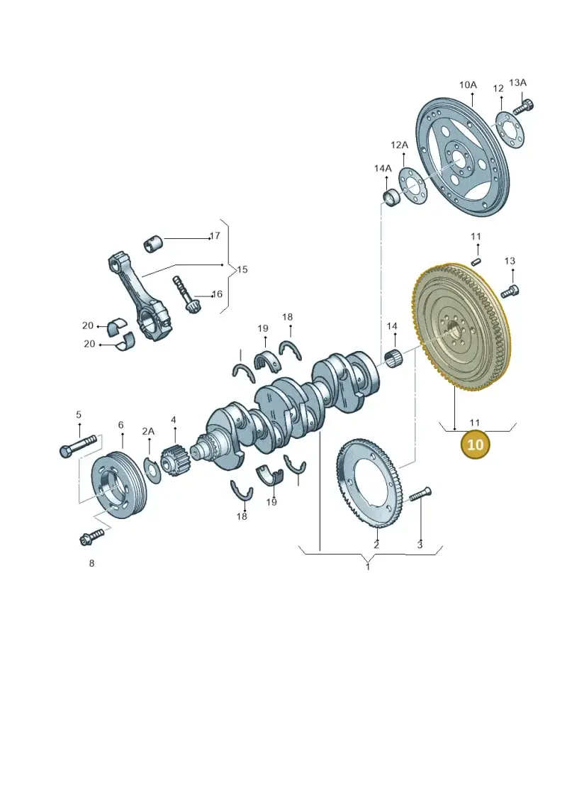 06B105266A — Audi A4/S4 Cabrio./qu. 07> (2006-) diagram 249105150, position 10