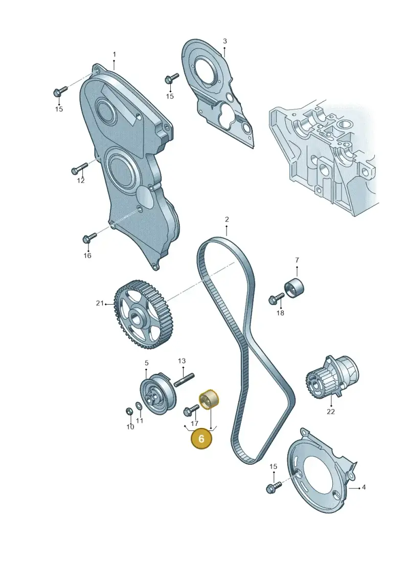 06B109244 — Audi A6 2.7 TDI (2008-2011) diagram 454109670, position 6