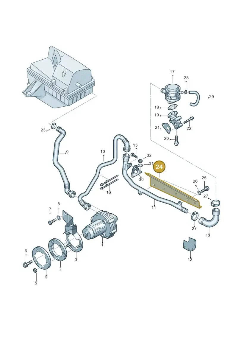 06B129585H — Audi A4/Avant (1999-2001) diagram 261131030, position 24