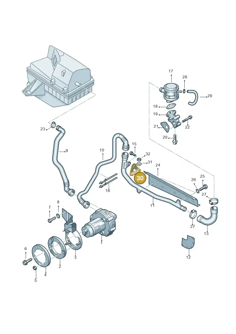 06B133095G — Audi A4/Avant (1999-2001) diagram 261131030, position 30