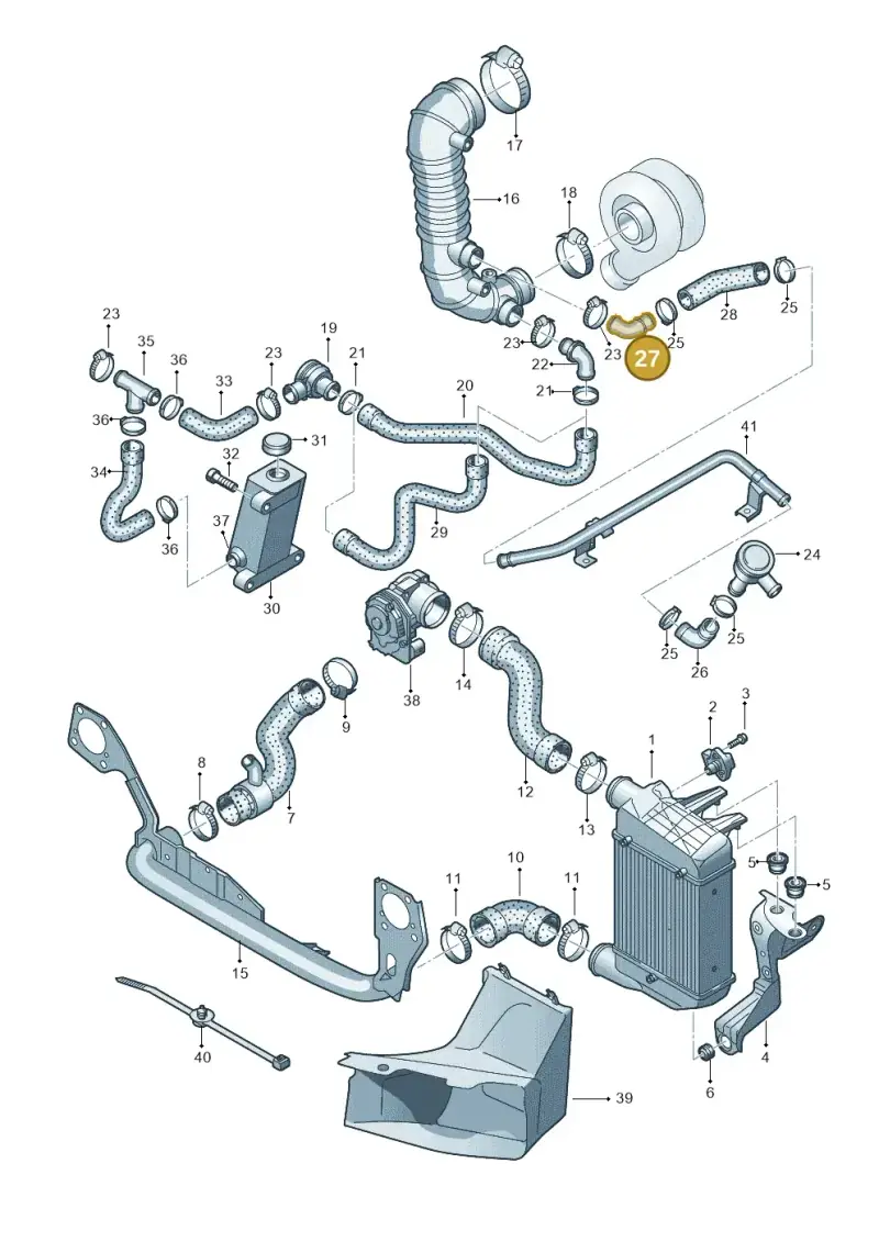 06B133989A — Audi A4/S4 Cabrio./qu. 07> (2006-) diagram 492145850, position 27
