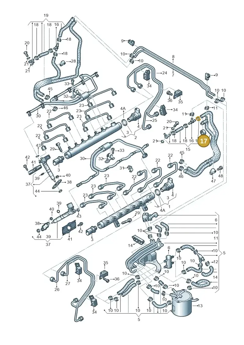06B141730B — Audi Q7 qu. 3.0 TDI (2009-2015) diagram 493130950, position 17
