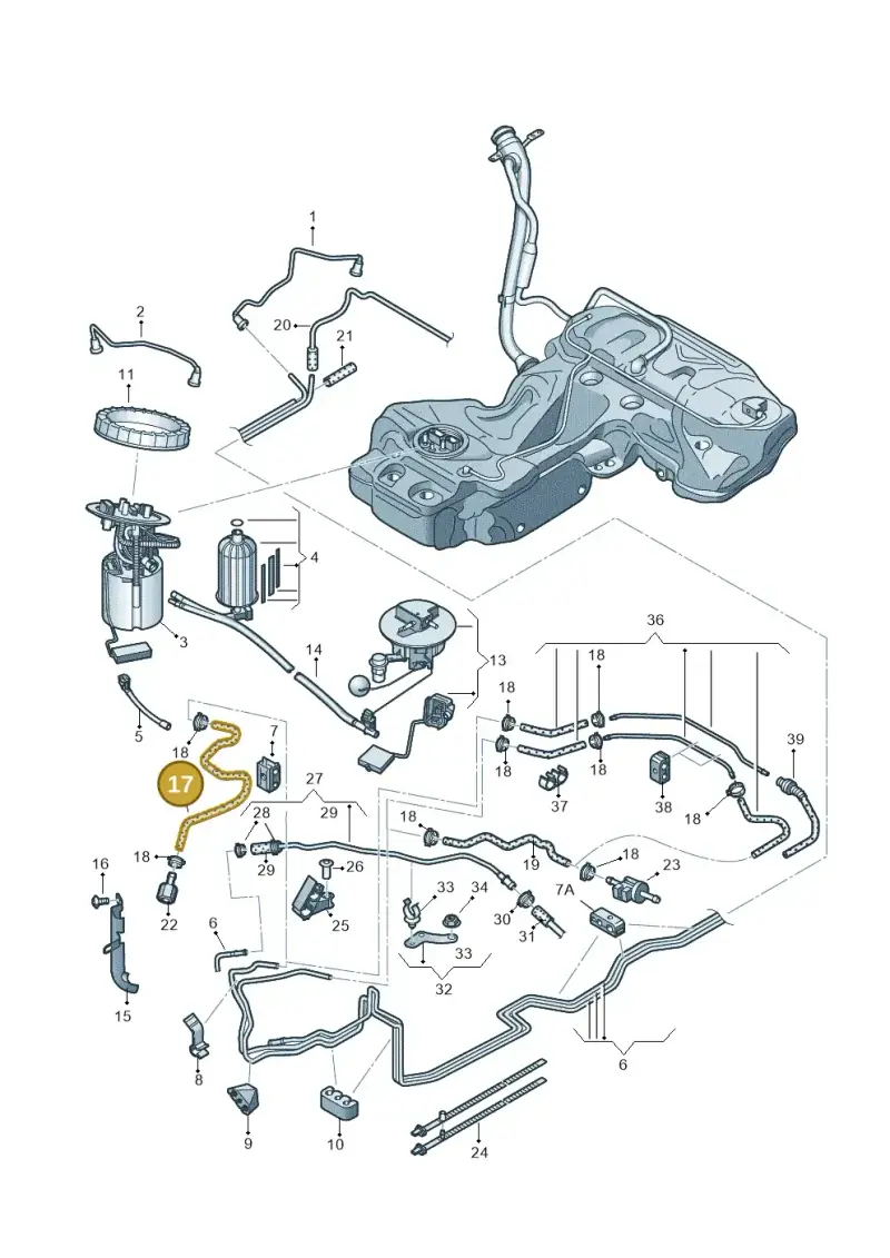 06B141730B — Audi A4 av. 2.0 tdi (2011-2015) diagram 620201400, position 17