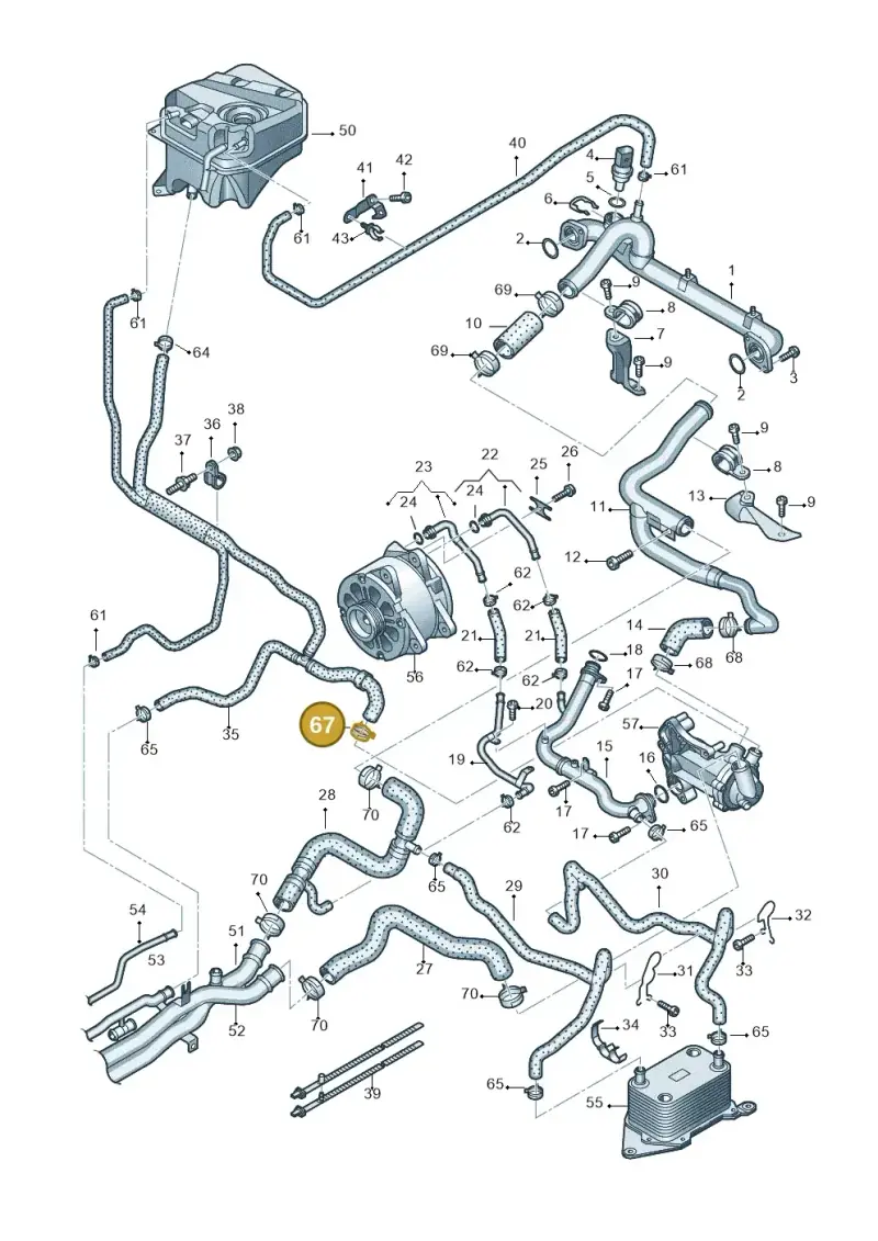 06B145917 — Audi R8 qu. 5.2 (2012-2015) diagram 618121300, position 67