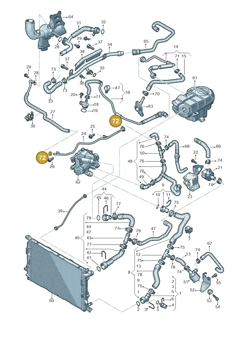 06B145917A — Audi A7 Sportback (2014-2018) diagram 798121310, position 72