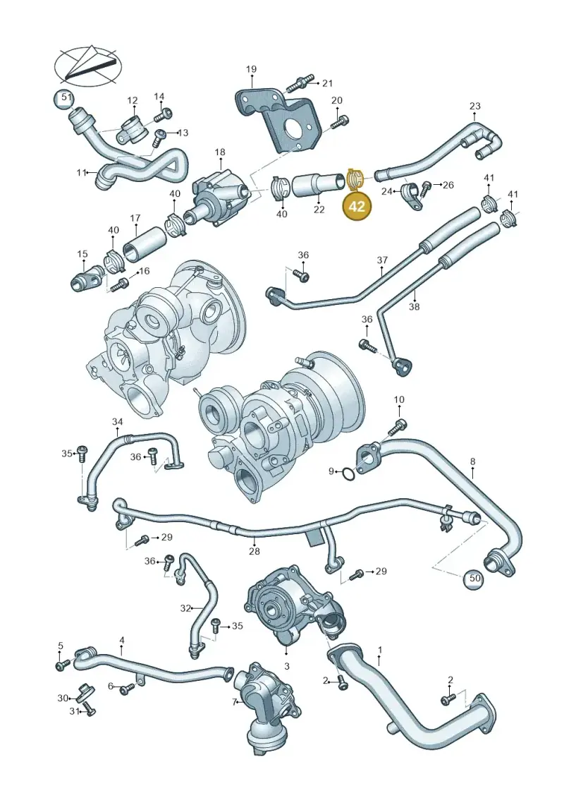 06B145917A — Audi RS4 Avant (2017-) diagram 847121050, position 42