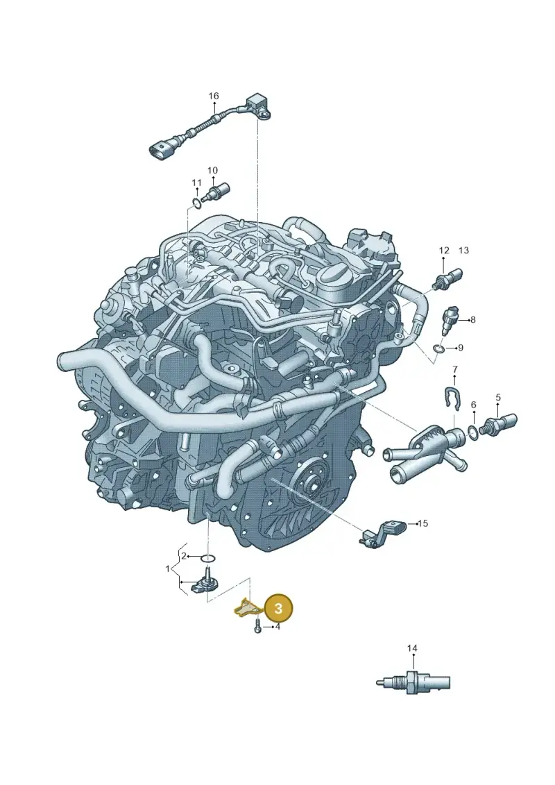 06B907667 — Audi Q5 qu. 2.0 TDI (2012-2017) diagram 717919400, position 3