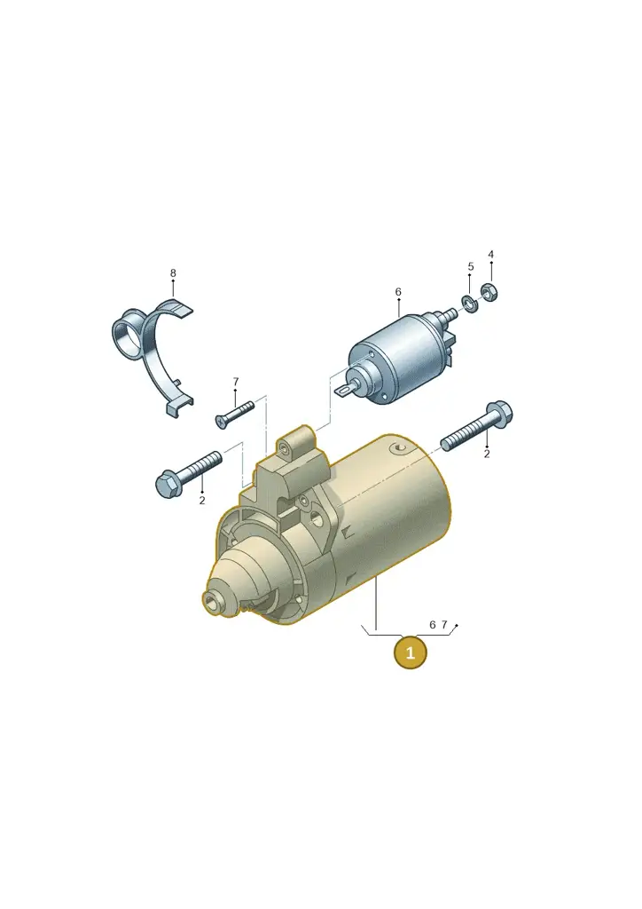 06B911023B — Audi A6 2.7 TDI (2008-2011) diagram 448911000, position 1