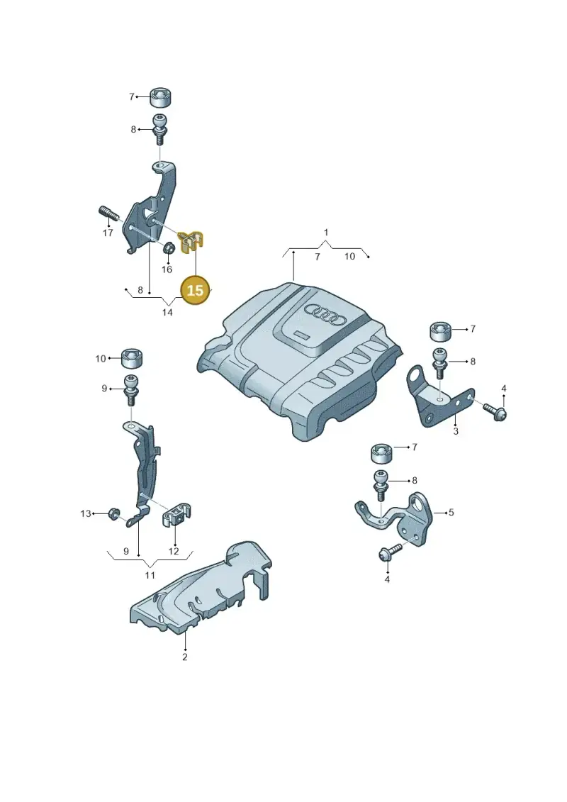 06B971845 — Audi Q5 qu. 2.0 TDI (2012-2017) diagram 636103600, position 15