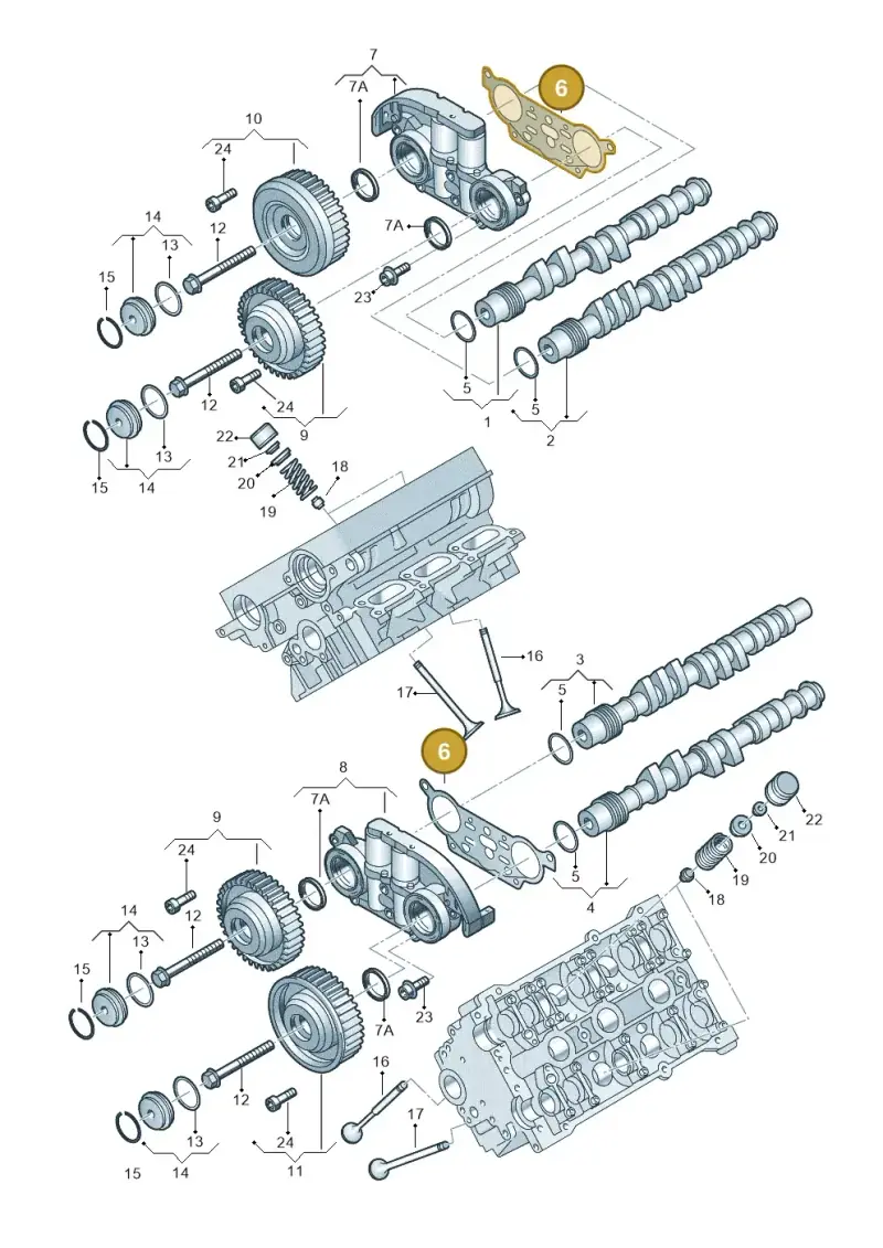 06C103121J — Audi A4/S4/Av./qu.     05> (2005-) diagram 249109400, position 6