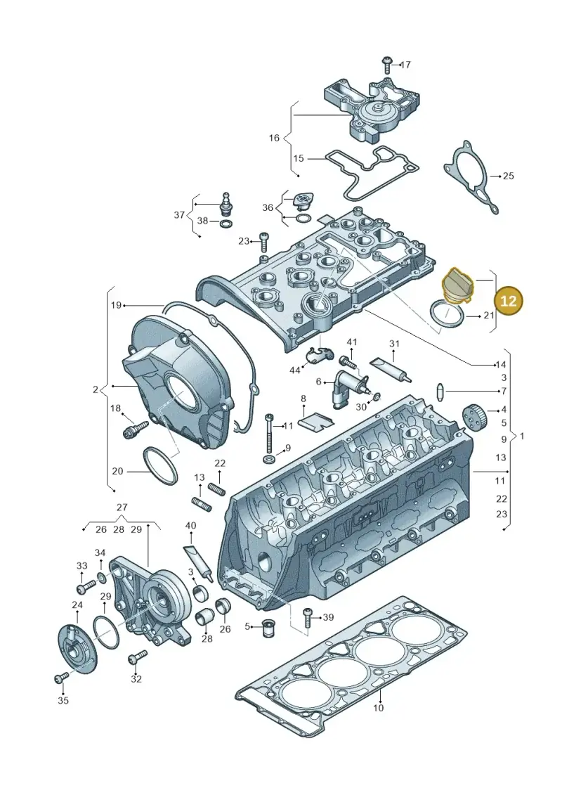 06C103485N — Audi A8L qu. 3.0 TDI (2013-2018) diagram 717103170, position 12