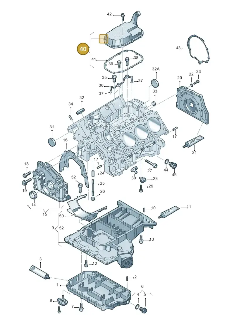 06C103772 — Audi A4/S4/Av./qu.     05> (2005-) diagram 249103300, position 40