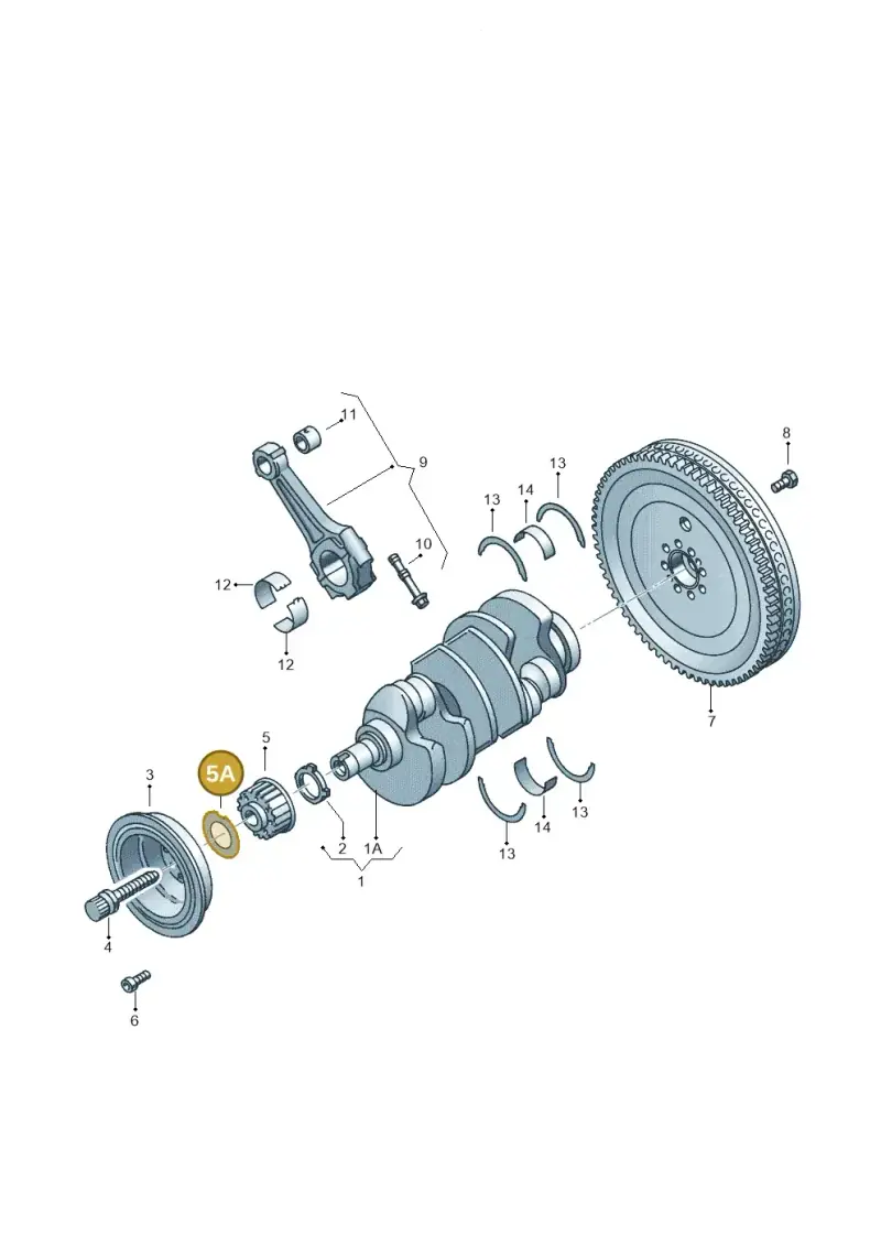06C105193B — Audi RS4 AV. QU. (2000-2001) diagram 233105100, position 5A