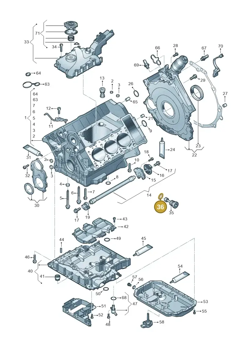 06C115444 — Audi Q7 qu. 3.0 TDI (2015-2019) diagram 771103100, position 36