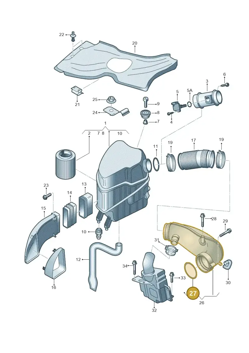06C133148A — Audi A8/S8/qu. lang (2003-2007) diagram 291133050, position 27
