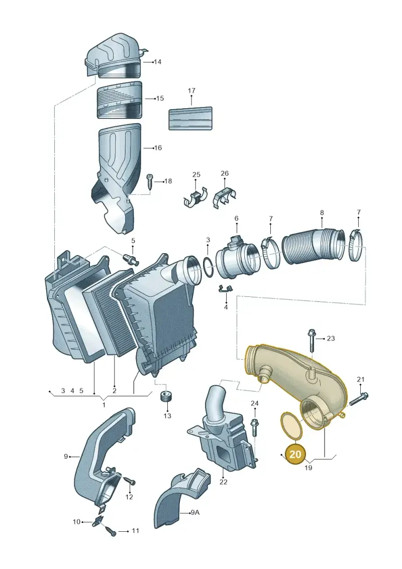 06C133148A — Audi A4/S4/Av./qu.     05> (2005-) diagram 249133900, position 20