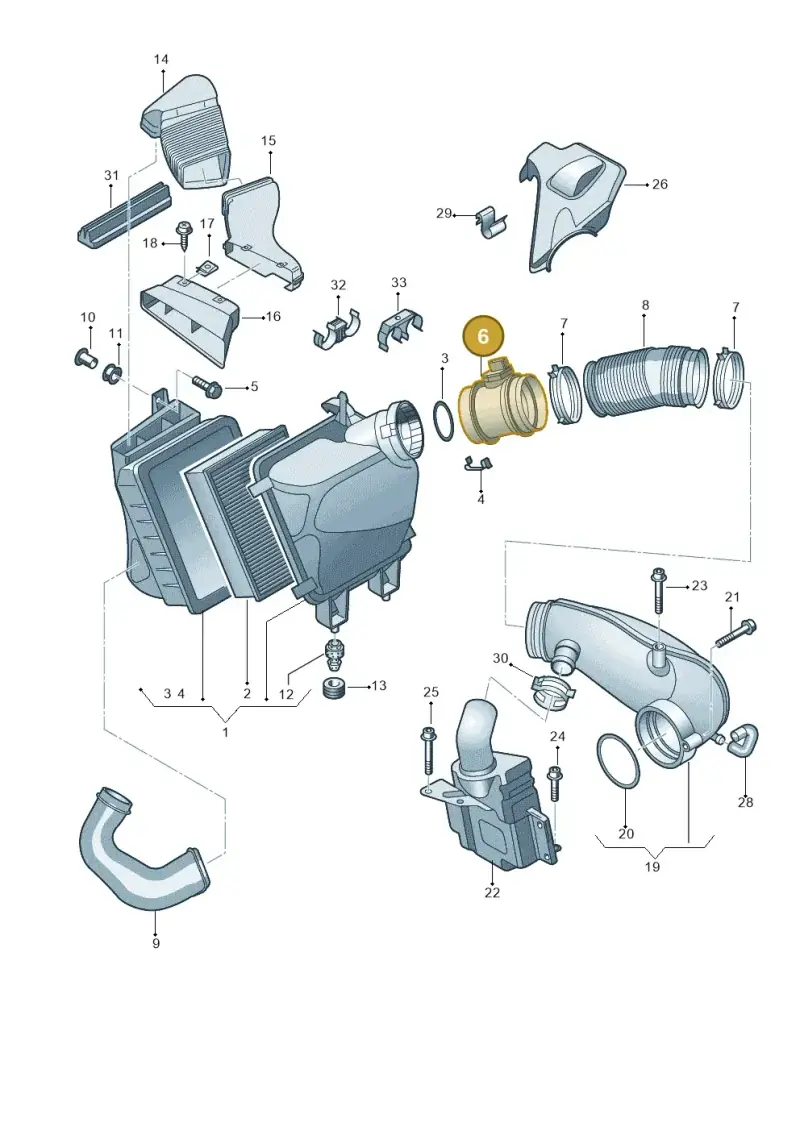 06C133471A — Audi A6/Wagon/quattro (2001-2004) diagram 264133750, position 6