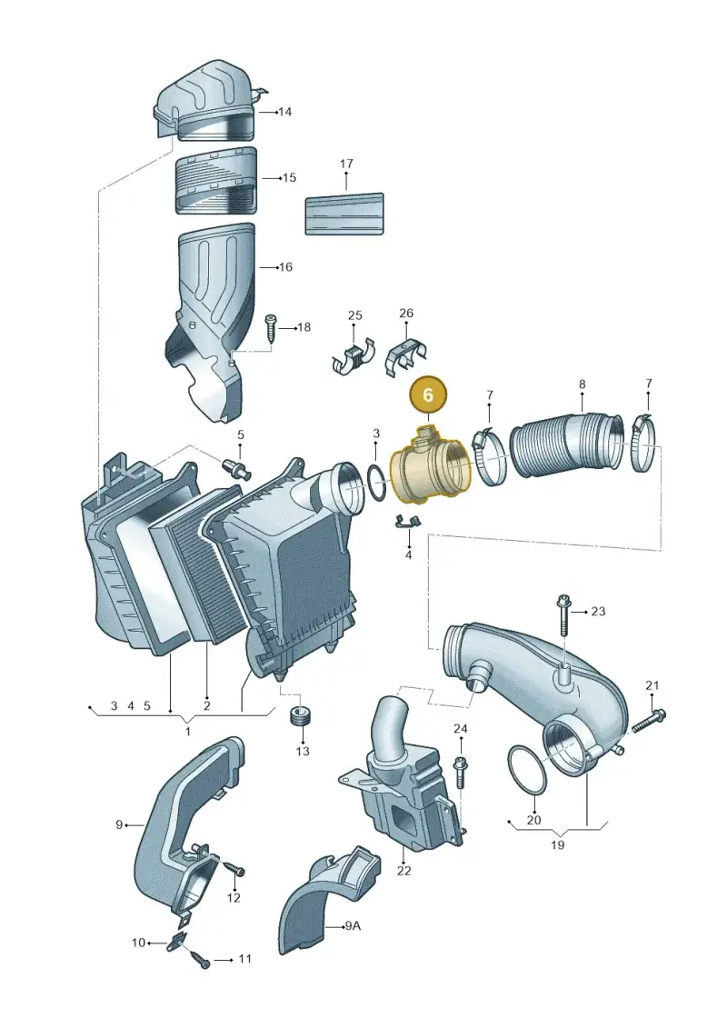 06C133471A — Audi A4/S4/Av./qu.     05> (2005-) diagram 249133900, position 6
