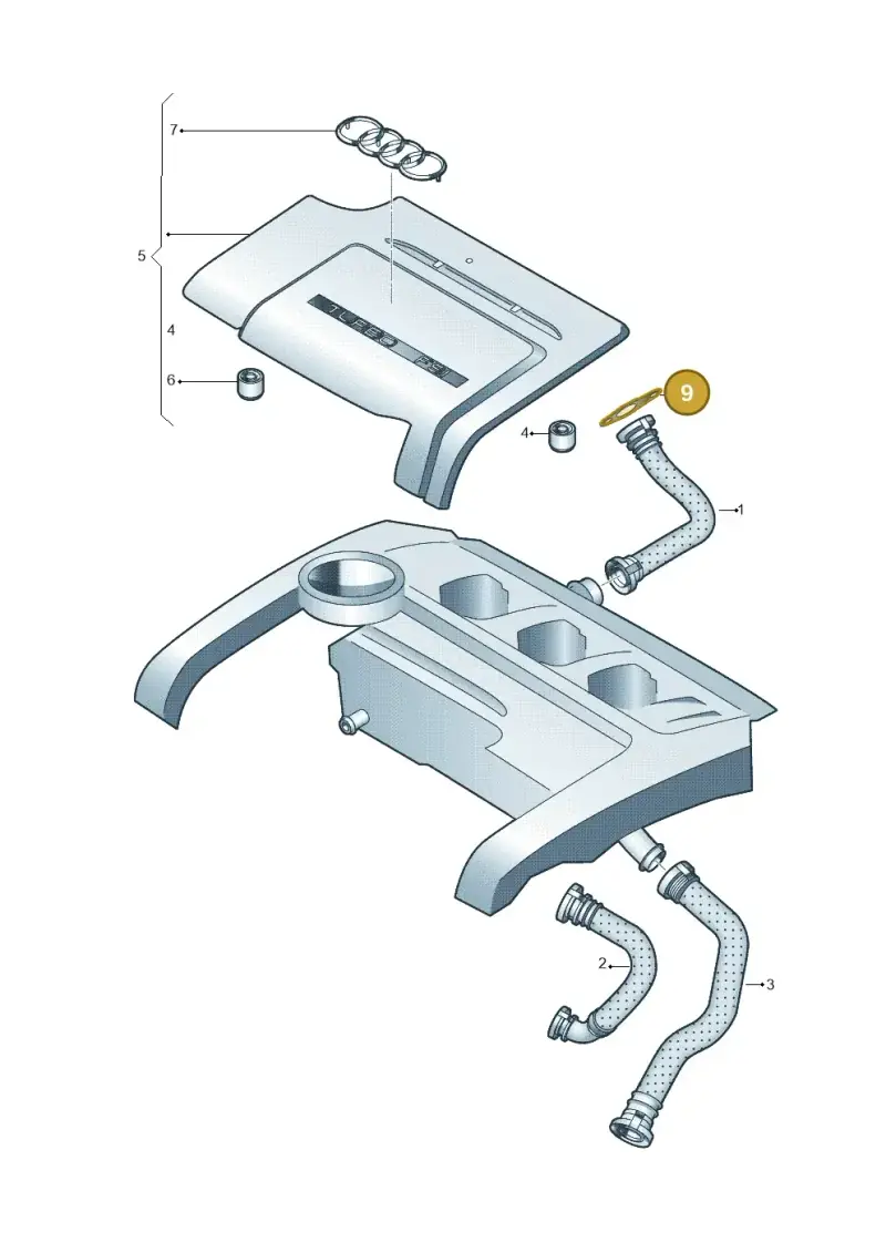 06D131550D — Audi A5 Cabrio 2.0 (2008-2012) diagram 412103720, position 9