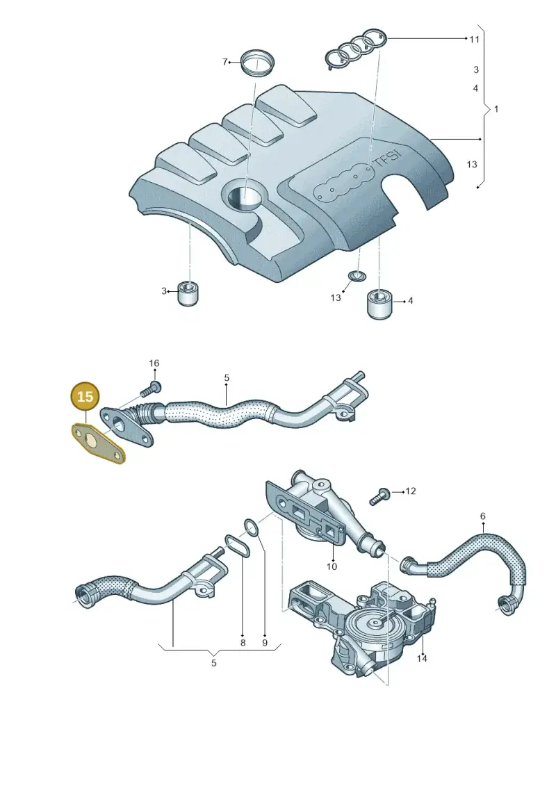 06D131550D — Audi Q5 qu. 2.0 TDI (2012-2017) diagram 638103350, position 15