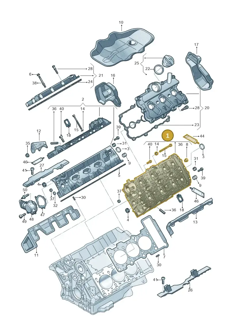 06E103065CX — Audi A5 Cabrio 2.0 (2008-2012) diagram 648103230, position 1